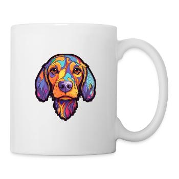 Harrier chien race dessin animé kawaii illustration - Mug blanc - blanc - Droite