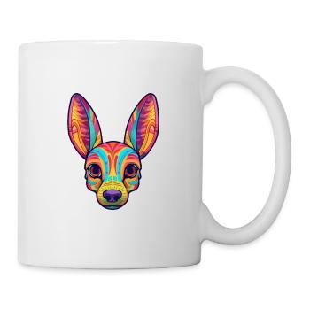 Lièvre indien chien race Cartoon Kawaii Illustration - Mug blanc - blanc - Droite
