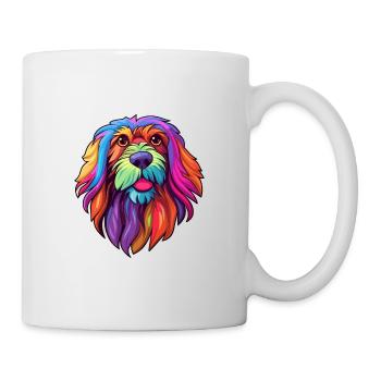 Griffon Nivernais Hunderasse Cartoon Kawaii Illustr - Tasse - Weiß - Rechts