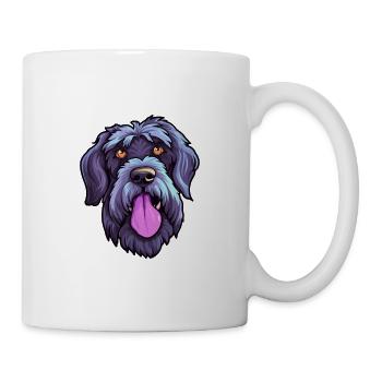 Riesenschnauzer Hunderasse Cartoon Kawaii Illustrat - Tasse - Weiß - Rechts