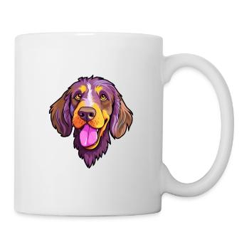 German Wirehaired Pointer Dog Breed Cartoon Kawaii - Mug - white - Right