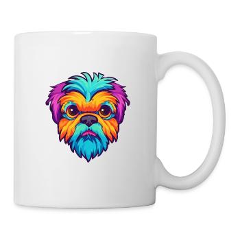 Griffon Bruxellois Hunderasse Karikatur Kawaii Illust - Tasse - Weiß - Rechts