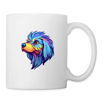 Griffon Bleu De Gascogne Race De Chien Cartoon Kawaii - Mug blanc - blanc - Droite
