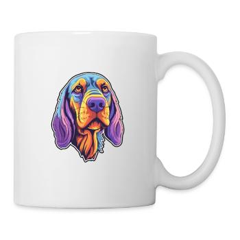 Frisian Pointing Dog Breed Cartoon Kawaii Illustra - Mug - white - Right