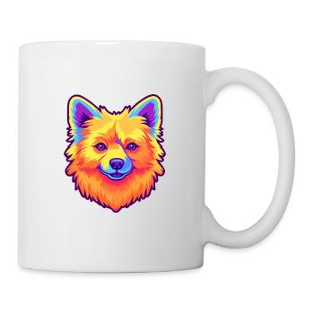 German Spitz Dog Breed Cartoon Kawaii Illustration - Mug - white - Right