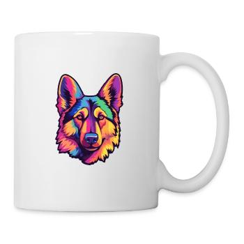 German Shepherd Dog Breed Cartoon Kawaii Illustrat - Mug - white - Right