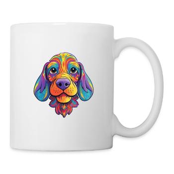 Grand Anglo Francais Dog Breed Cartoon Kawaii Illu - Mug - white - Right