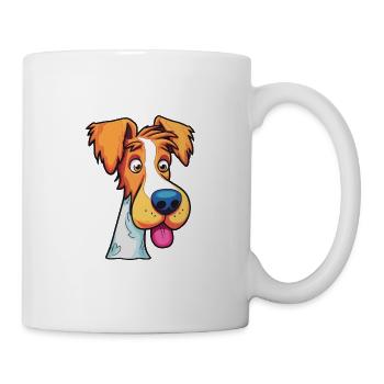 Foxterrier Glatte Hunderasse Karikatur Kawaii Illust - Tasse - Weiß - Rechts