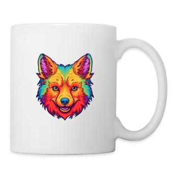Finnischer Spitz Hunderasse Cartoon Kawaii Illustratio - Tasse - Weiß - Rechts