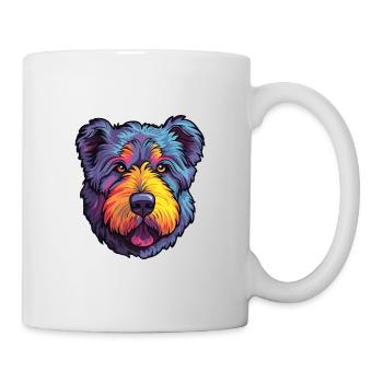 Bouvier Des Ardennes Race De Chien Cartoon Kawaii Illu - Mug blanc - blanc - Droite