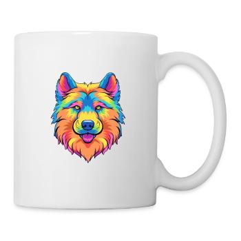 Eurasier Dog Breed Cartoon Kawaii Illustration - Mug - white - Right