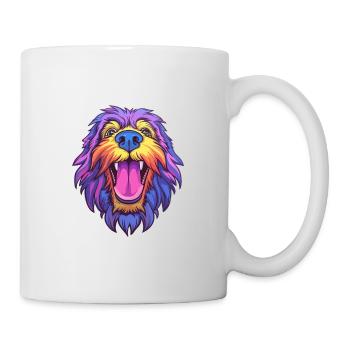 Bergamasco Schäferhund Rasse Cartoon Kawaii Abbus - Tasse - Weiß - Rechts