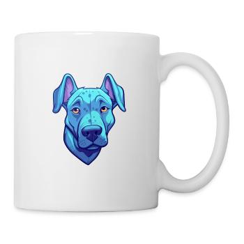 Bleu Thai Ridgeback chien race Cartoon Kawaii Illus - Mug blanc - blanc - Droite