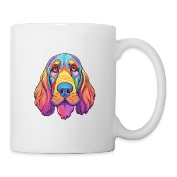 Bloodhound chien race dessin animé Kawaii Illustration - Mug blanc - blanc - Droite