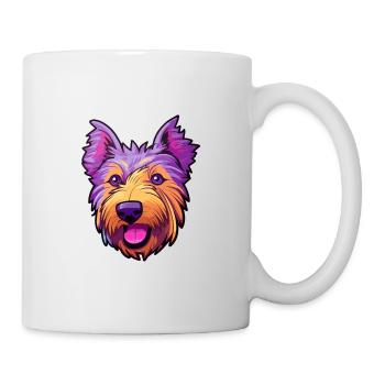 Berger Picard Hunderasse Cartoon Kawaii Illustratio - Tasse - Weiß - Rechts
