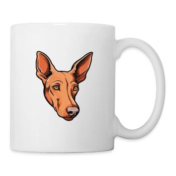 Podenco Canario Dog Breed Cartoon Kawaii Illustrat - Mug - white - Right