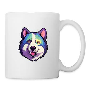 Karelian Bear Dog Breed Cartoon Kawaii Illustratio - Mug - white - Right