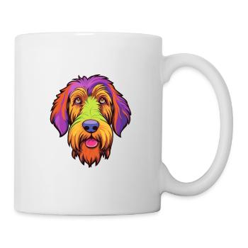 Chien de chasse à poil dur d’Istrie race de chien Cartoon Kawaii - Mug blanc - blanc - Droite