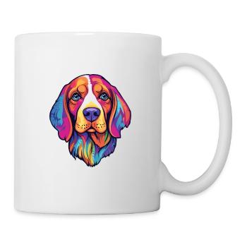 Kerry Beagle chien race dessin animé Kawaii Illustration - Mug blanc - blanc - Droite