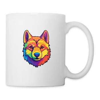 Jindo Dog Breed Cartoon Kawaii Illustration - Mug - white - Right