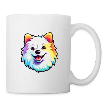 Spitz japonais chien race dessin animé kawaii illustrati - Mug blanc - blanc - Droite