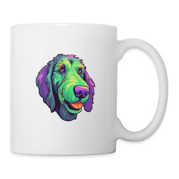 Irish Wolfhound chien race Cartoon Kawaii Illustrat - Mug blanc - blanc - Droite