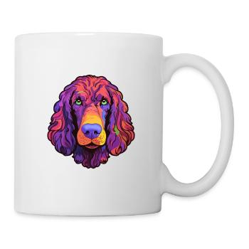 Irischer Wasserspaniel Hunderasse Cartoon Kawaii Abbus - Tasse - Weiß - Rechts