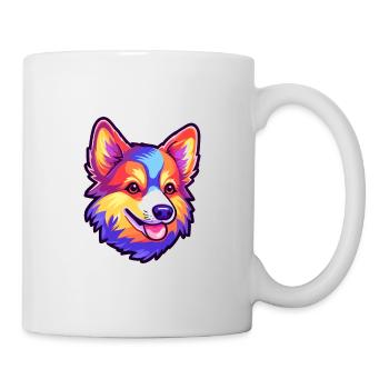 Isländischer Schäferhund Hunderasse Cartoon Kawaii Illust - Tasse - Weiß - Rechts
