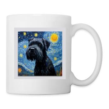 Riesenschnauzer Sternennacht - Tasse - Weiß - Rechts