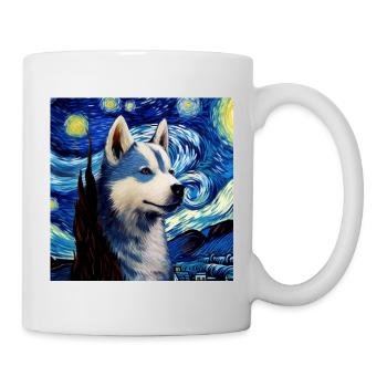 Husky Sternennacht - Tasse - Weiß - Rechts