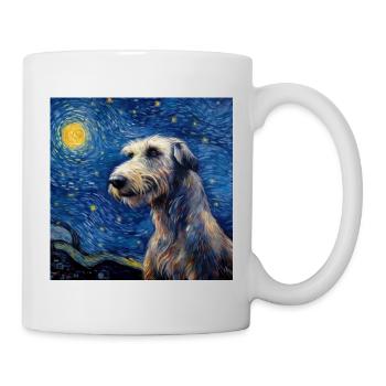 Irischer Wolfshund Sternennacht - Tasse - Weiß - Rechts