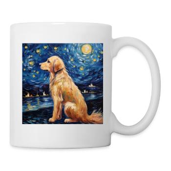 Golden Retriever Nuit étoilée - Mug blanc - blanc - Droite