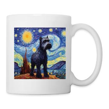 Riesenschnauzer Sternennacht - Tasse - Weiß - Rechts