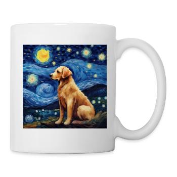 Golden Retriever Nuit étoilée - Mug blanc - blanc - Droite