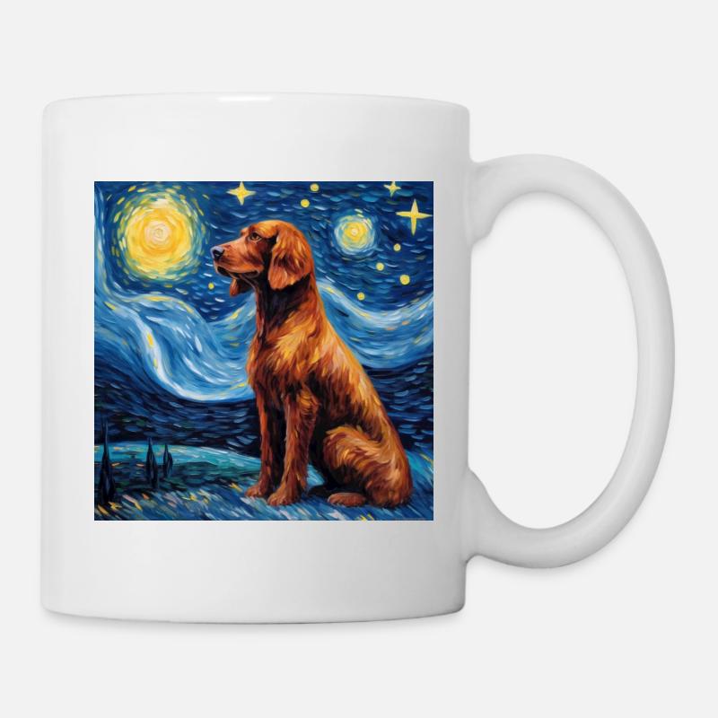 Irish Red Setter Sternennacht - Tasse - Weiß