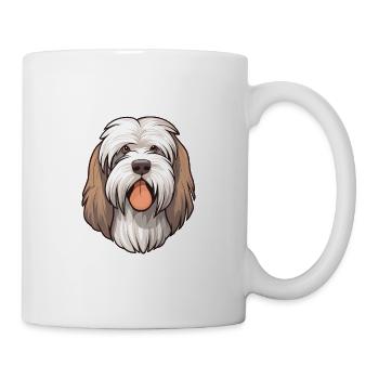 Polish Lowland Sheepdog Dog Breed Cartoon Kawaii I - Mug - white - Right