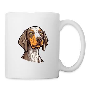 Alte dänische Vorstehhunderasse Karikatur Kawaii Illust - Tasse - Weiß - Rechts
