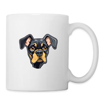 Owczarek Podhalanski Hunderasse Karikatur Kawaii Illu - Tasse - Weiß - Rechts