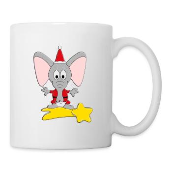 ELEFANT - STERNSCHNUPPE - WEIHNACHTEN - TIER - Tasse - Weiß - Rechts