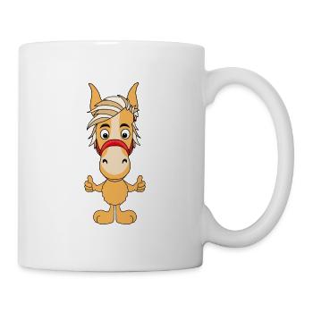 PFERD - PONY - REITEN - REITERIN - REITER - Tasse - Weiß - Rechts