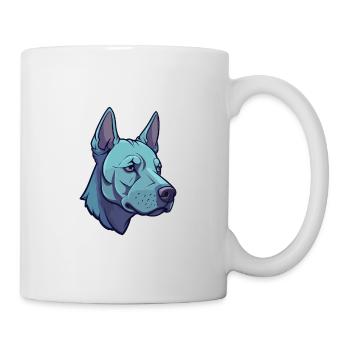 Bleu Thai Ridgeback chien race Cartoon Kawaii Illus - Mug blanc - blanc - Droite