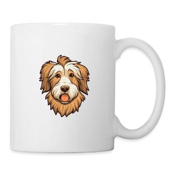 Catalan Sheepdog Dog Breed Cartoon Kawaii Illustra - Mug - white - Right