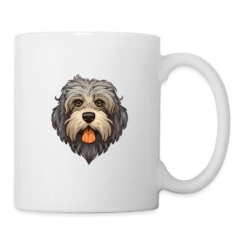 Bergamasco Schäferhund Hunderasse Cartoon Kawaii Abb. - Tasse - Weiß - Rechts