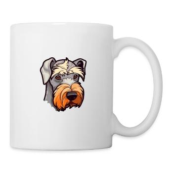 Cesky Terrier Hunderasse Cartoon Kawaii Illustration - Tasse - Weiß - Rechts