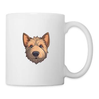 Berger Picard Hunderasse Cartoon Kawaii Illustratio - Tasse - Weiß - Rechts