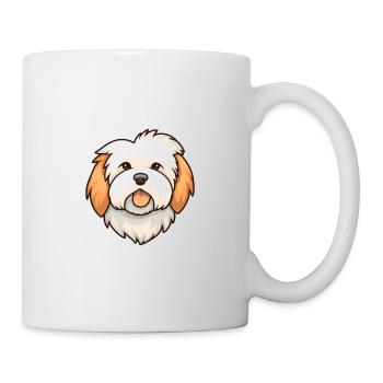 Coton De Tuléar Race De Chien Cartoon Kawaii Illustrat - Mug blanc - blanc - Droite