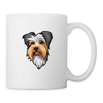 Biewer Terrier Dog Breed Cartoon Kawaii Illustrati - Mug - white - Right