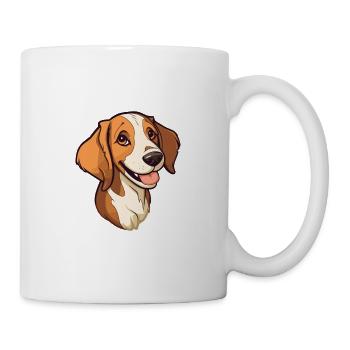 Drever Hunderasse Cartoon Kawaii Illustration - Tasse - Weiß - Rechts