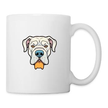 Dogue Argentino Chien Race Dessin animé Kawaii Illustrati - Mug blanc - blanc - Droite