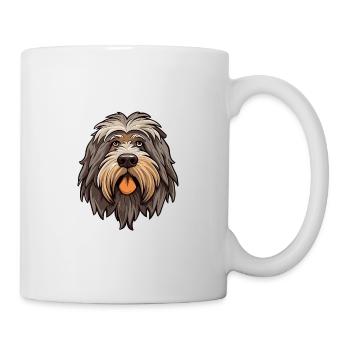 Bergamasco Hunderasse Cartoon Kawaii Illustration - Tasse - Weiß - Rechts